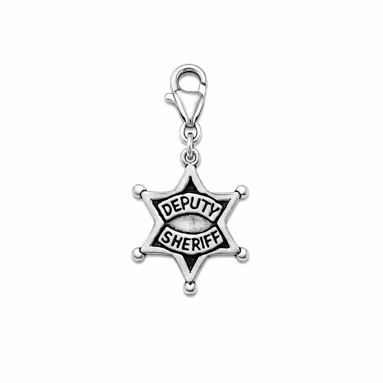 Sterling Silver Deputy Sheriff's Badge Charm