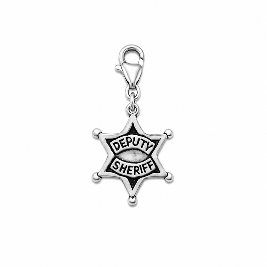 Sterling Silver Deputy Sheriff's Badge Charm
