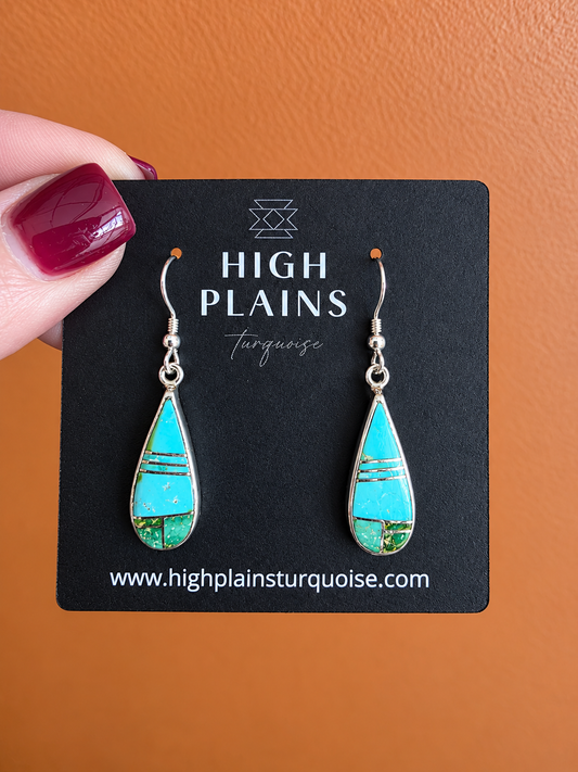 Turquoise Mosaic Drop Earrings