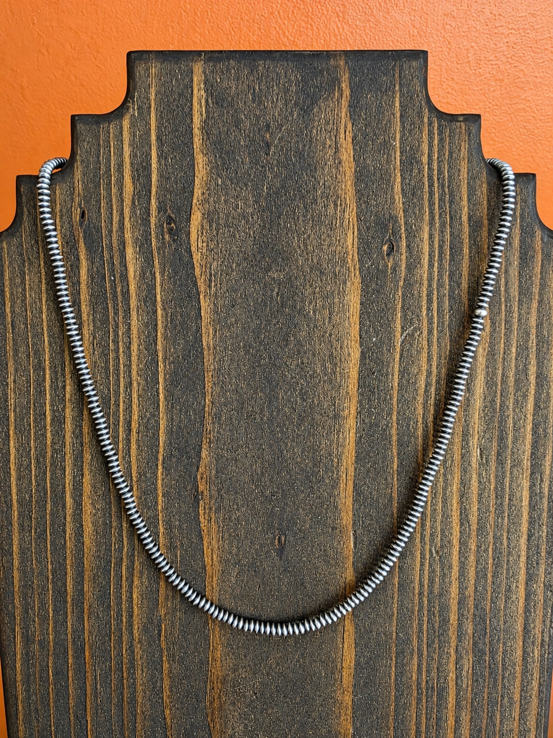 3mm Sterling Silver Saucer Bead Necklace