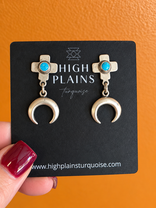 Don Lucas Small Naja Cross Earrings