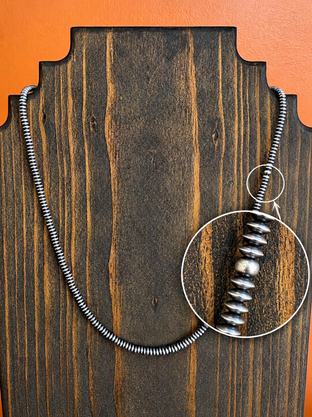 3mm Sterling Silver Saucer Bead Necklace