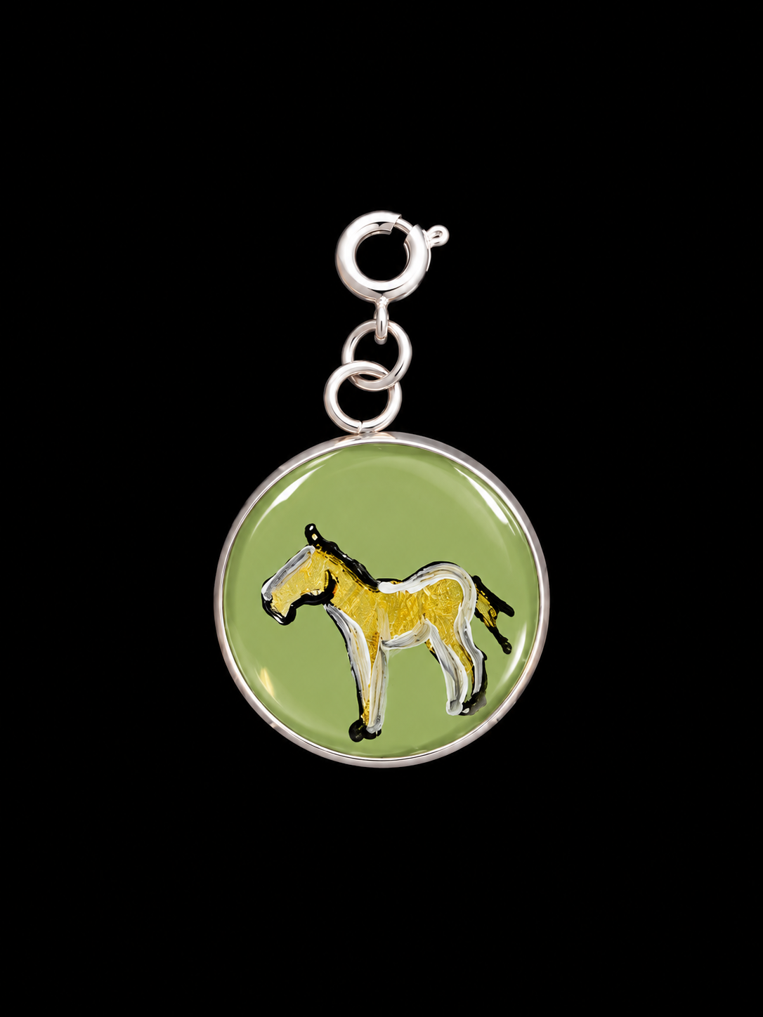 Hand Painted Western Round Charms (Large)