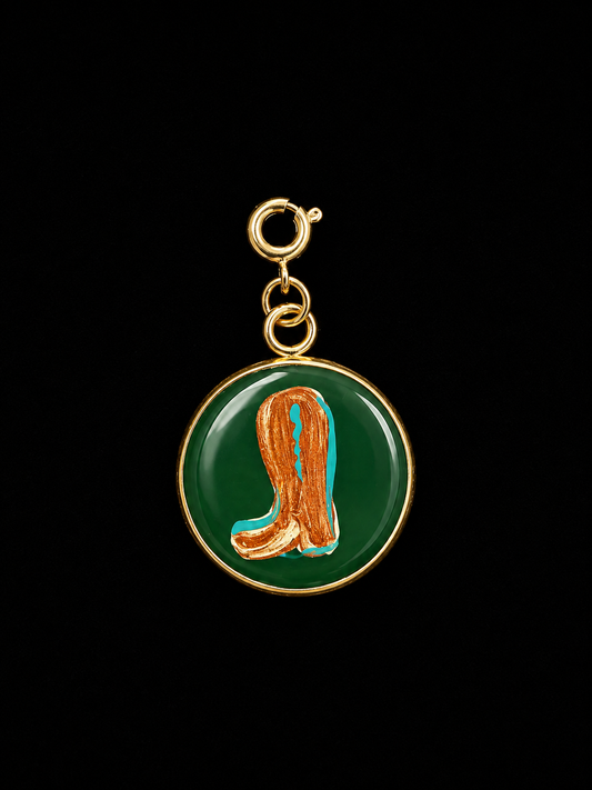 Hand Painted Western Round Charms (Large)