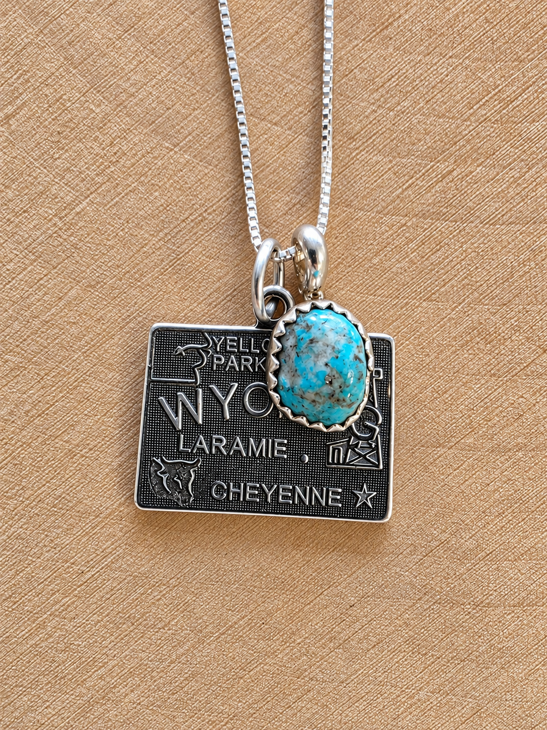 Wyoming Turquoise Charm Necklace