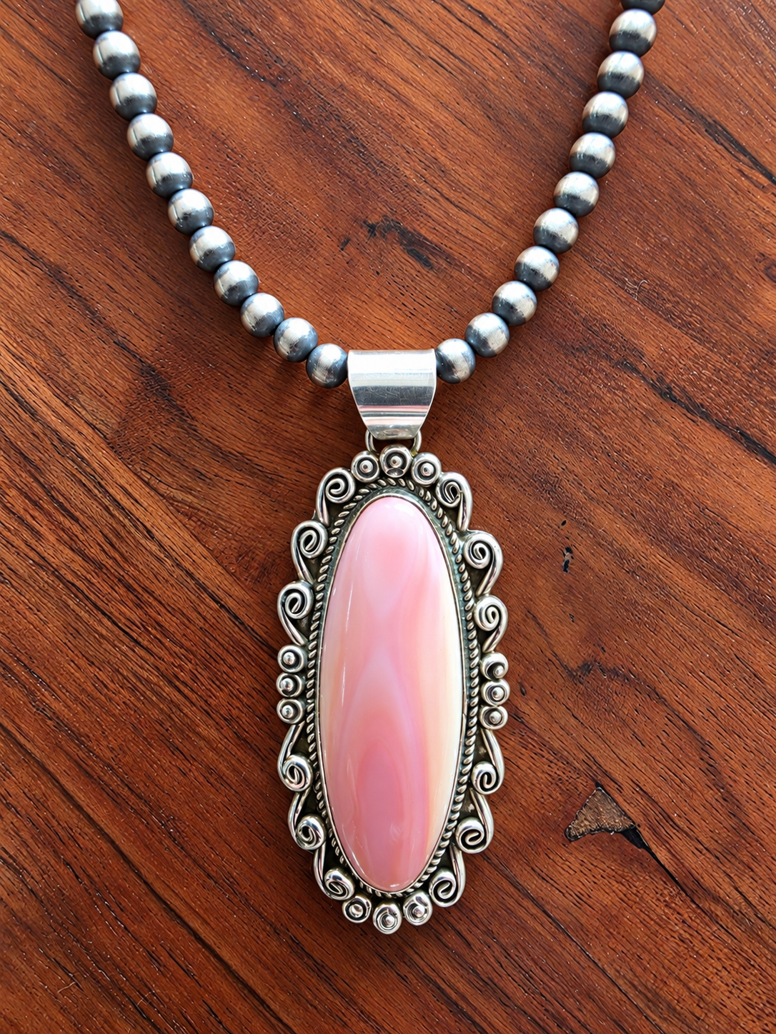 Blush Horizon Pink Conch Pendant