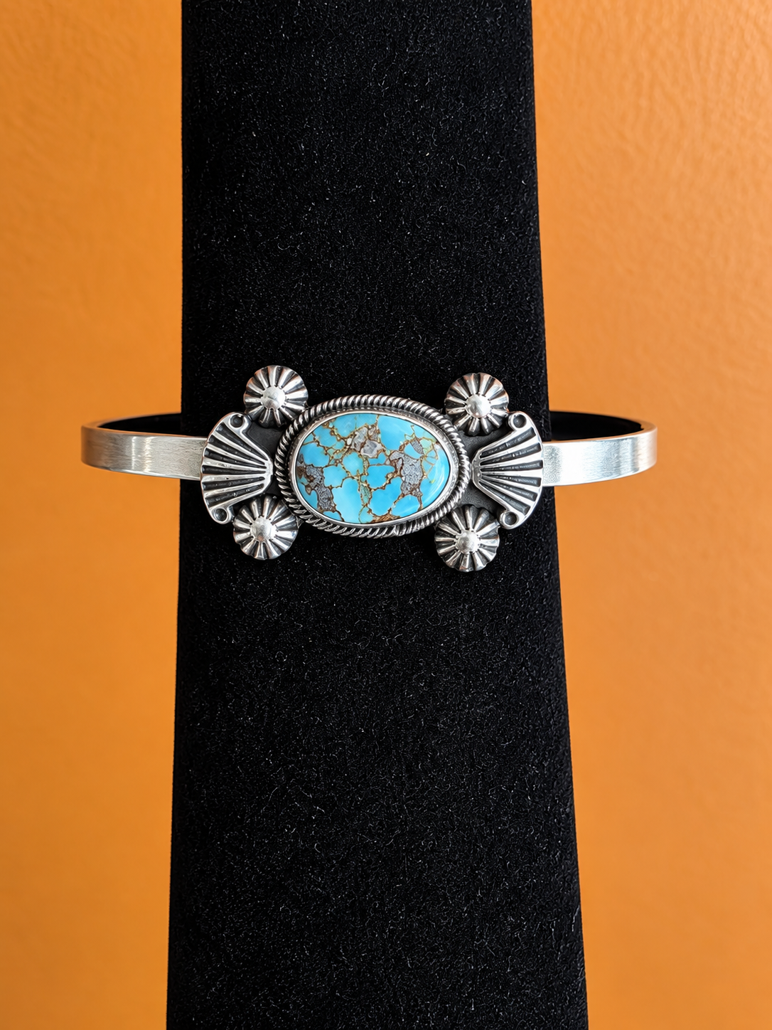 Golden Hills Turquoise Sunburst Cuff Bracelet