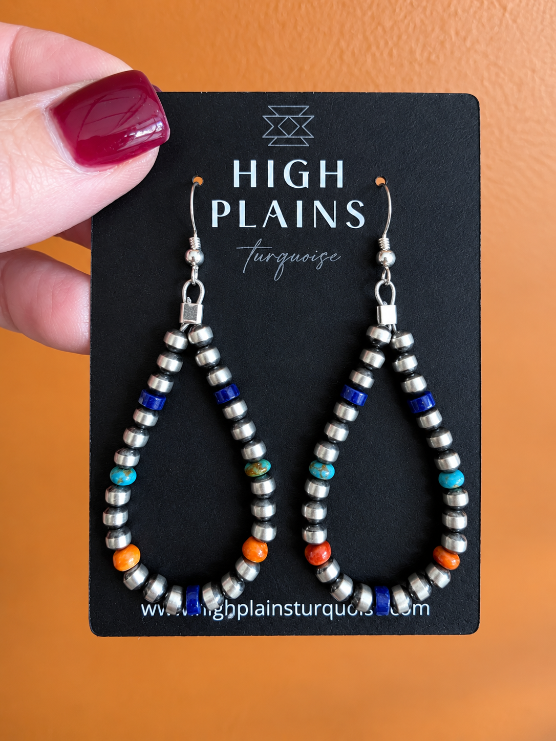 Fiesta Bead Teardrop Earrings