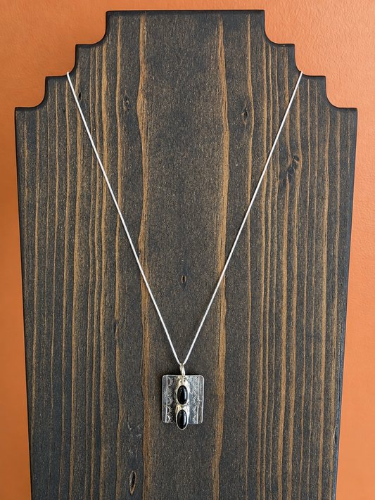 Midnight Mesa Onyx Pendant Necklace