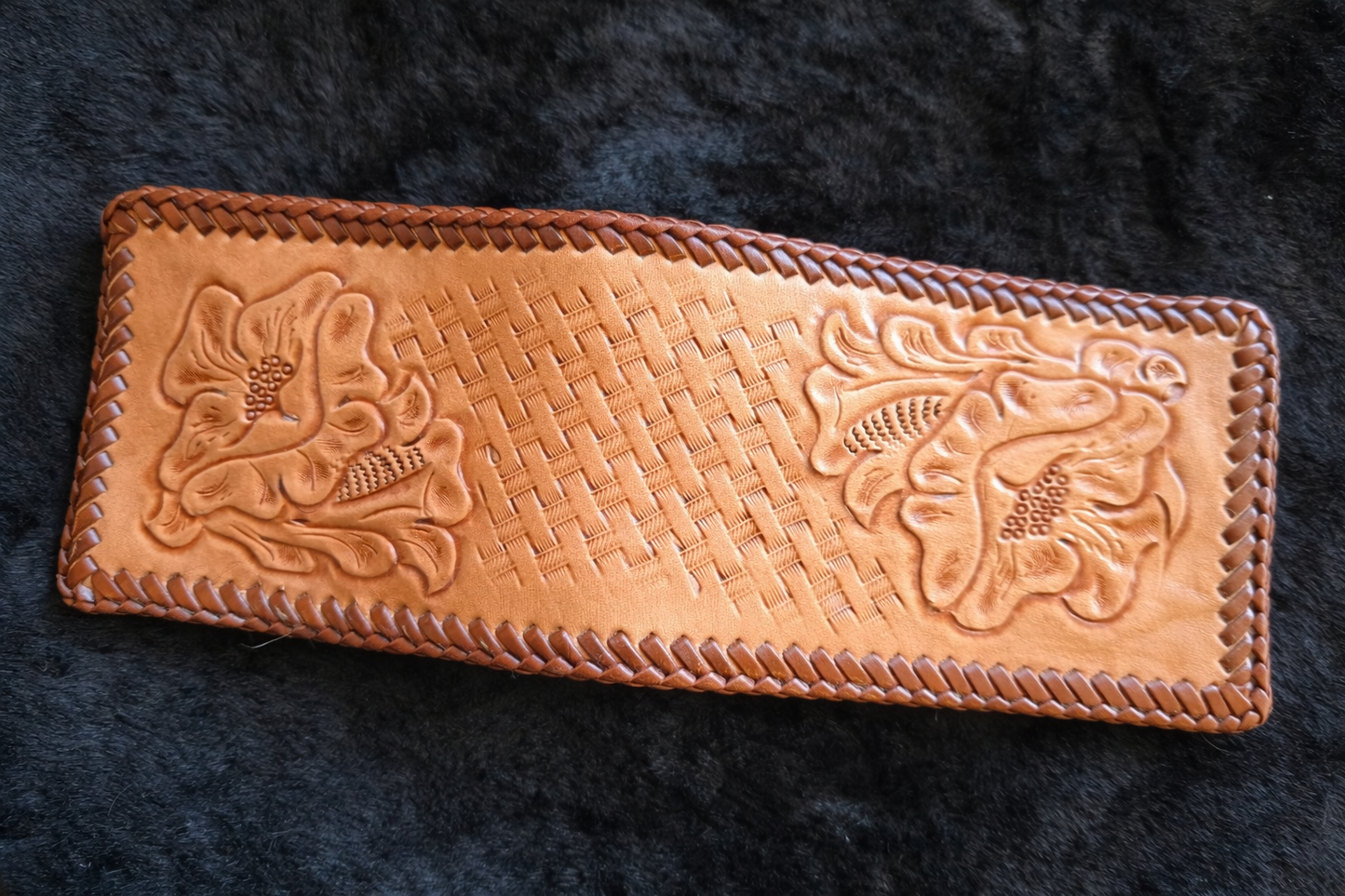Men's Tooled Leather Laced Wallet