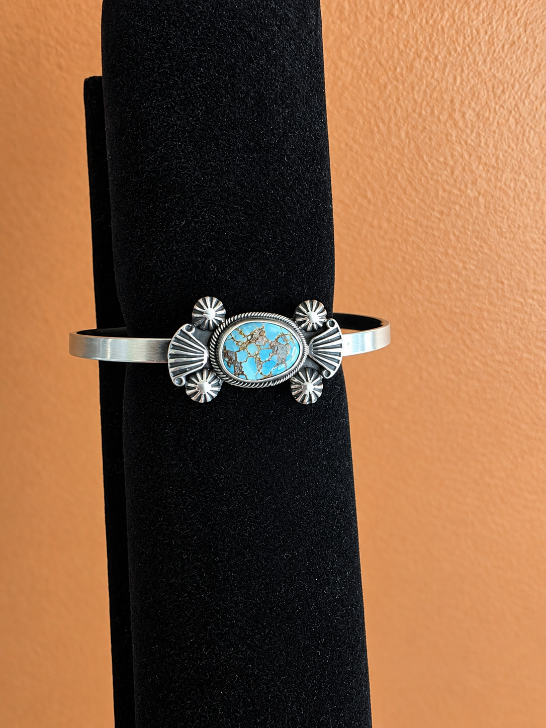 Golden Hills Turquoise Sunburst Cuff Bracelet