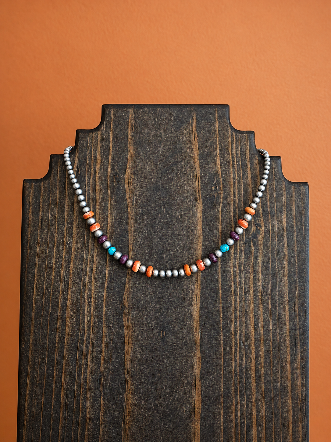 Desert Mosaic Multi Stone Bead Necklace