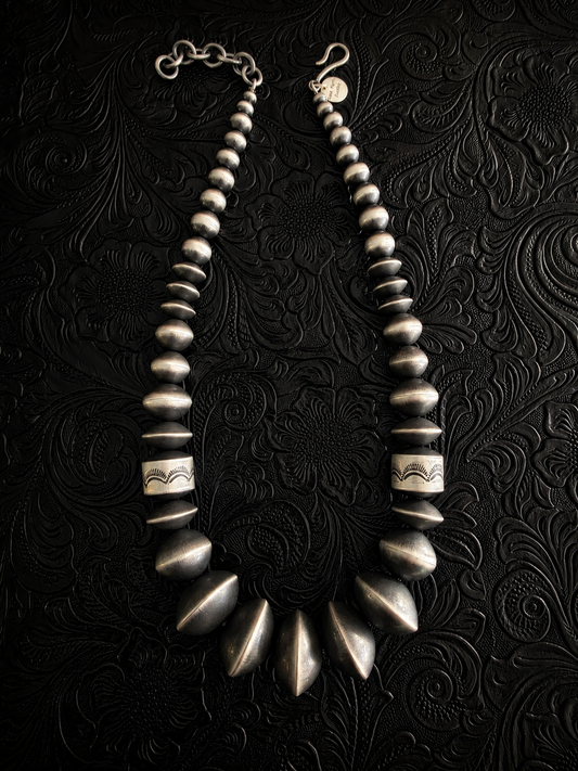 Rose Martin Handmade Navajo Pearl Mixed Bead Statement Necklace