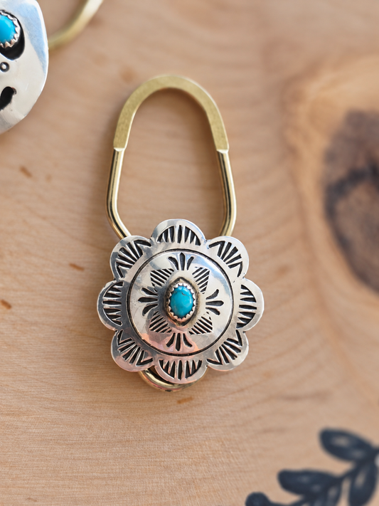 Stamped Sterling Kingman Keychain