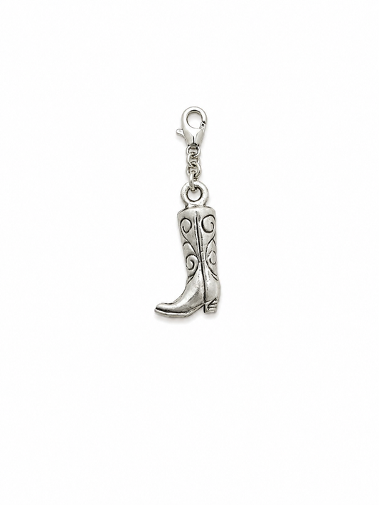 Sterling Silver Cowboy Boot Charm