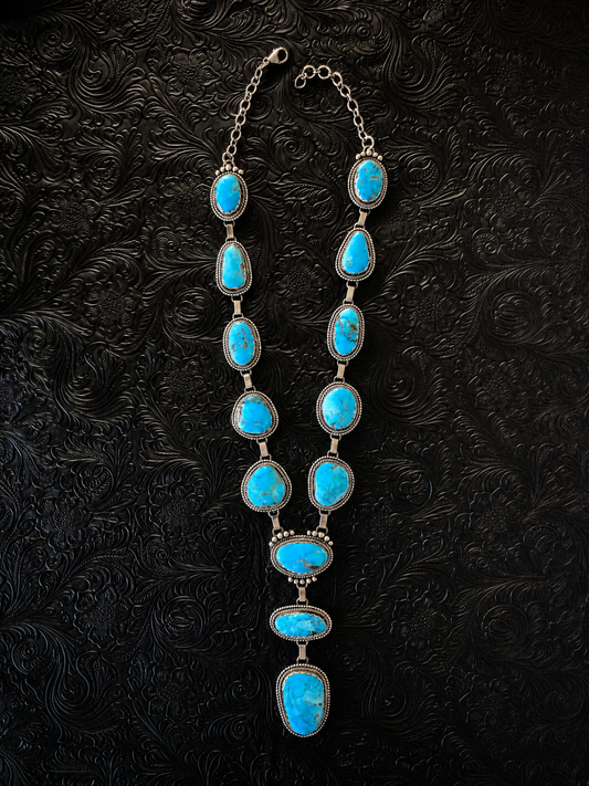 Ray Bennett High Grade Kingman Turquoise Statement Necklace