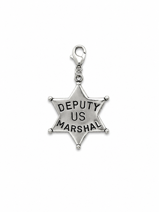 Sterling Silver Deputy US Marshall Badge Charm