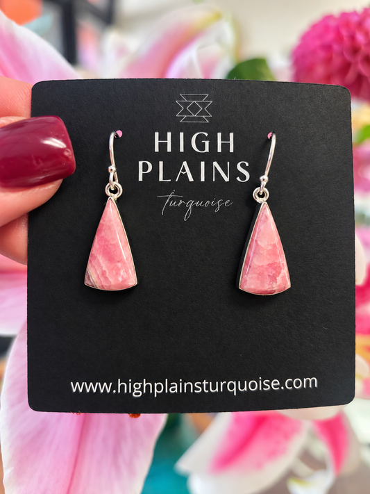 Blushing Mesa Rhodochrosite Earrings