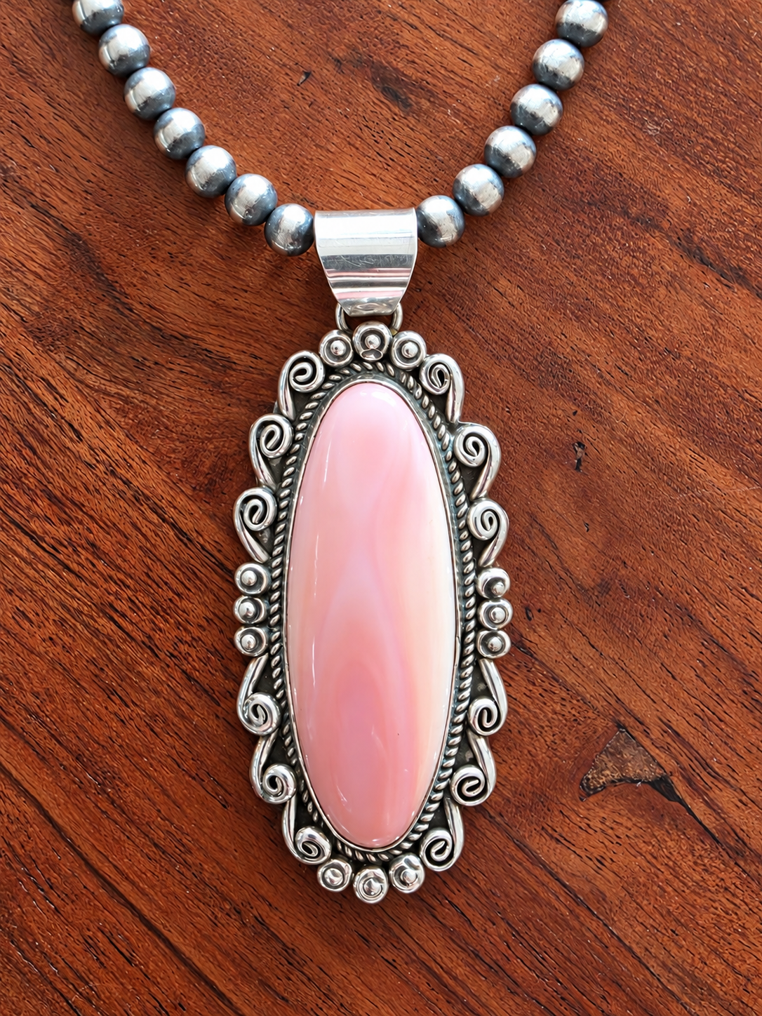 Blush Horizon Pink Conch Pendant