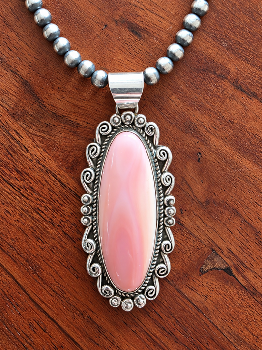 Blush Horizon Pink Conch Pendant