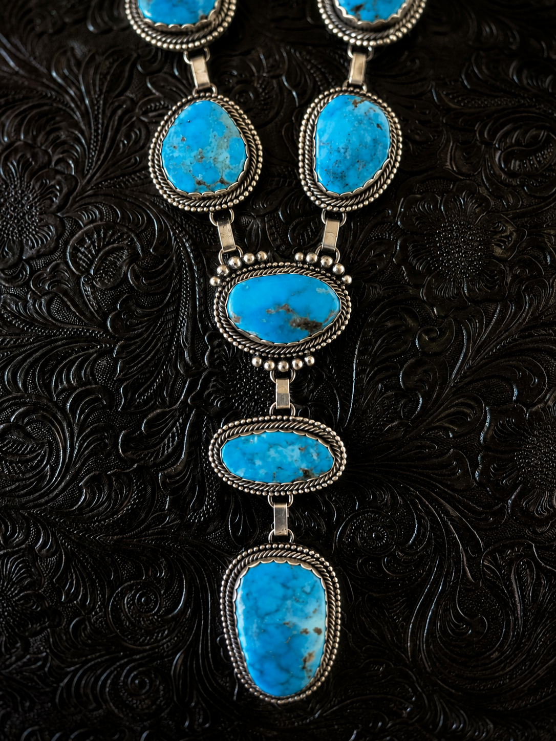 Ray Bennett High Grade Kingman Turquoise Statement Necklace
