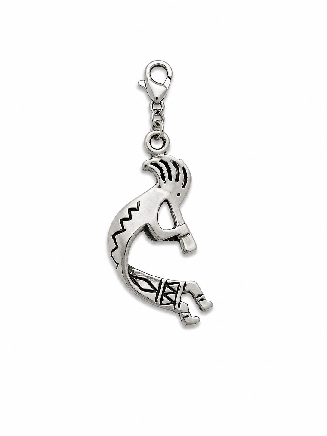 Sterling Silver Stamped Kokopelli Charm