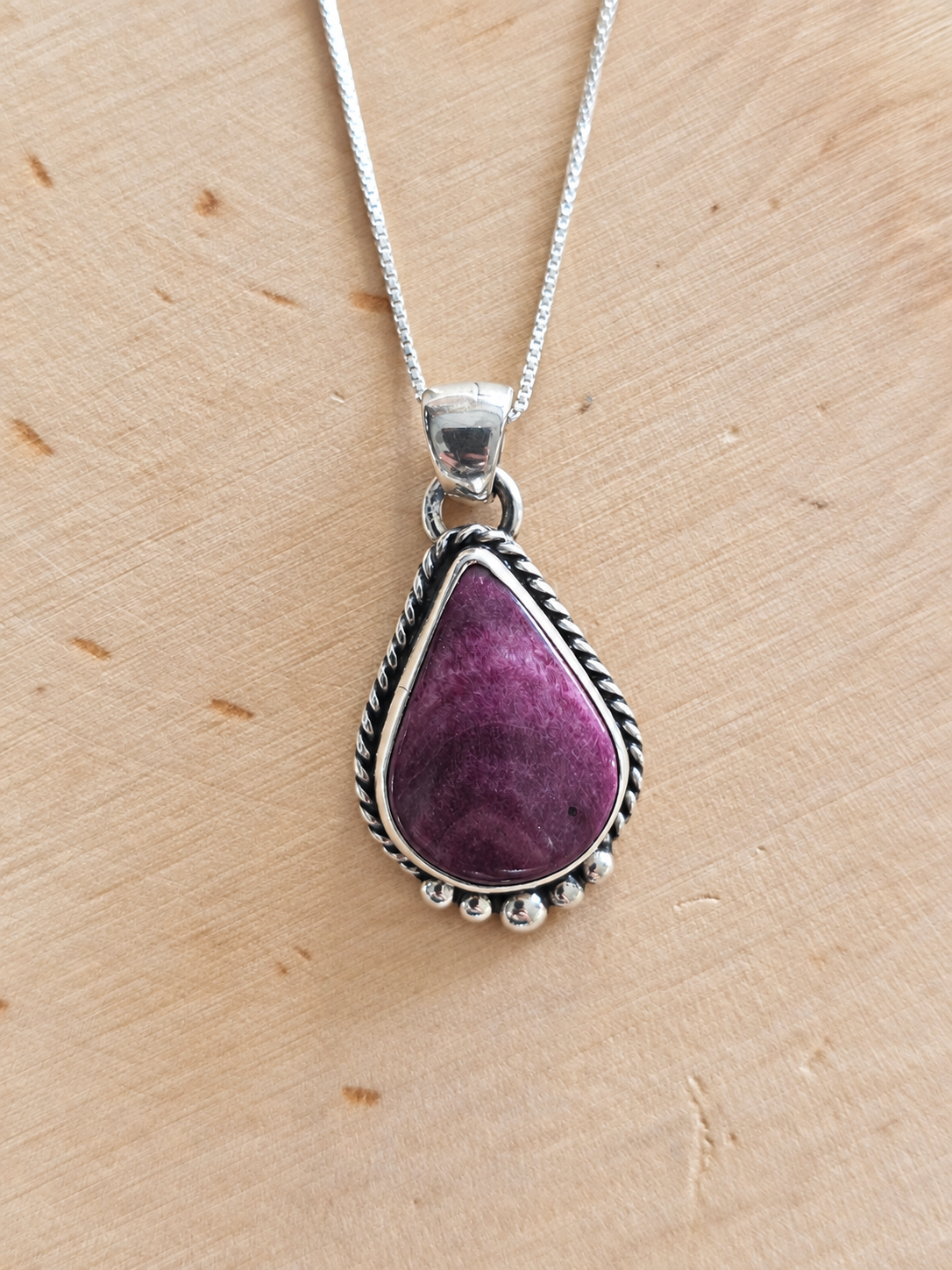 Plum Canyon Teardrop Pendant Necklace