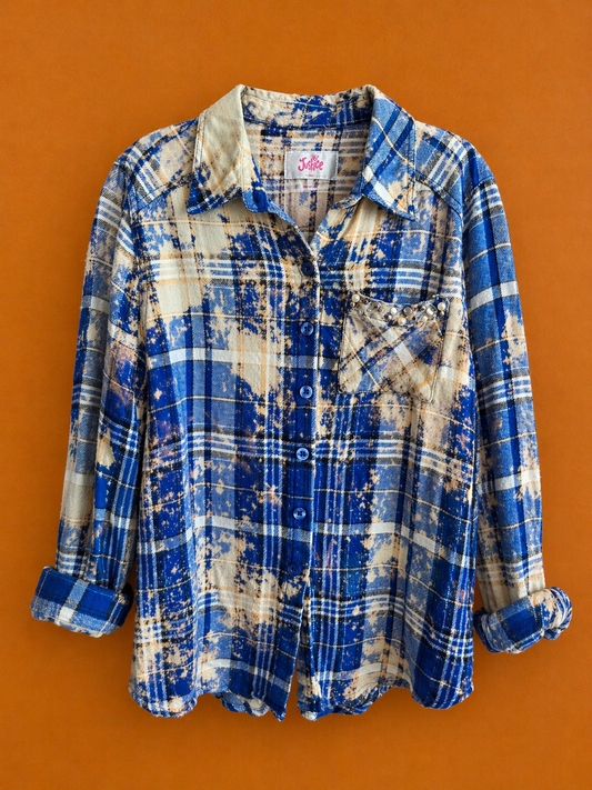 "Woke Up Like This" Donkey Flannel Button Up by Dolly Estelle - 10