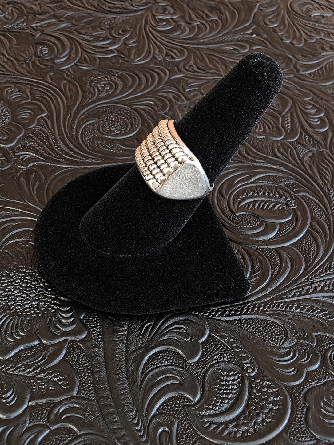 Sterling Silver Weaved Rope Ring