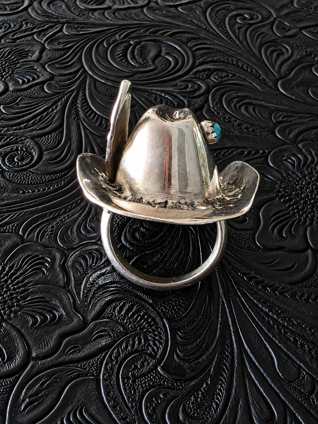 Robby Manuelito Kingman Sterling Cowboy Hat Ring