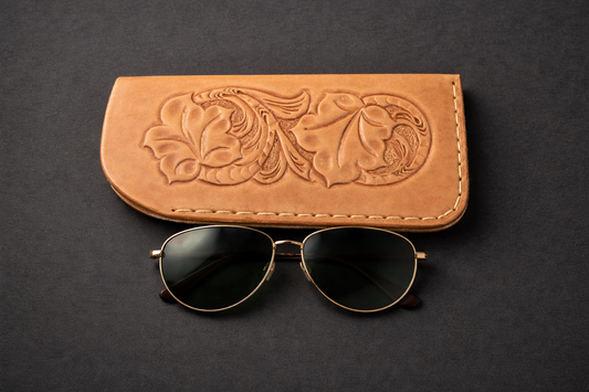 Tooled Leather Eyeglass Holder