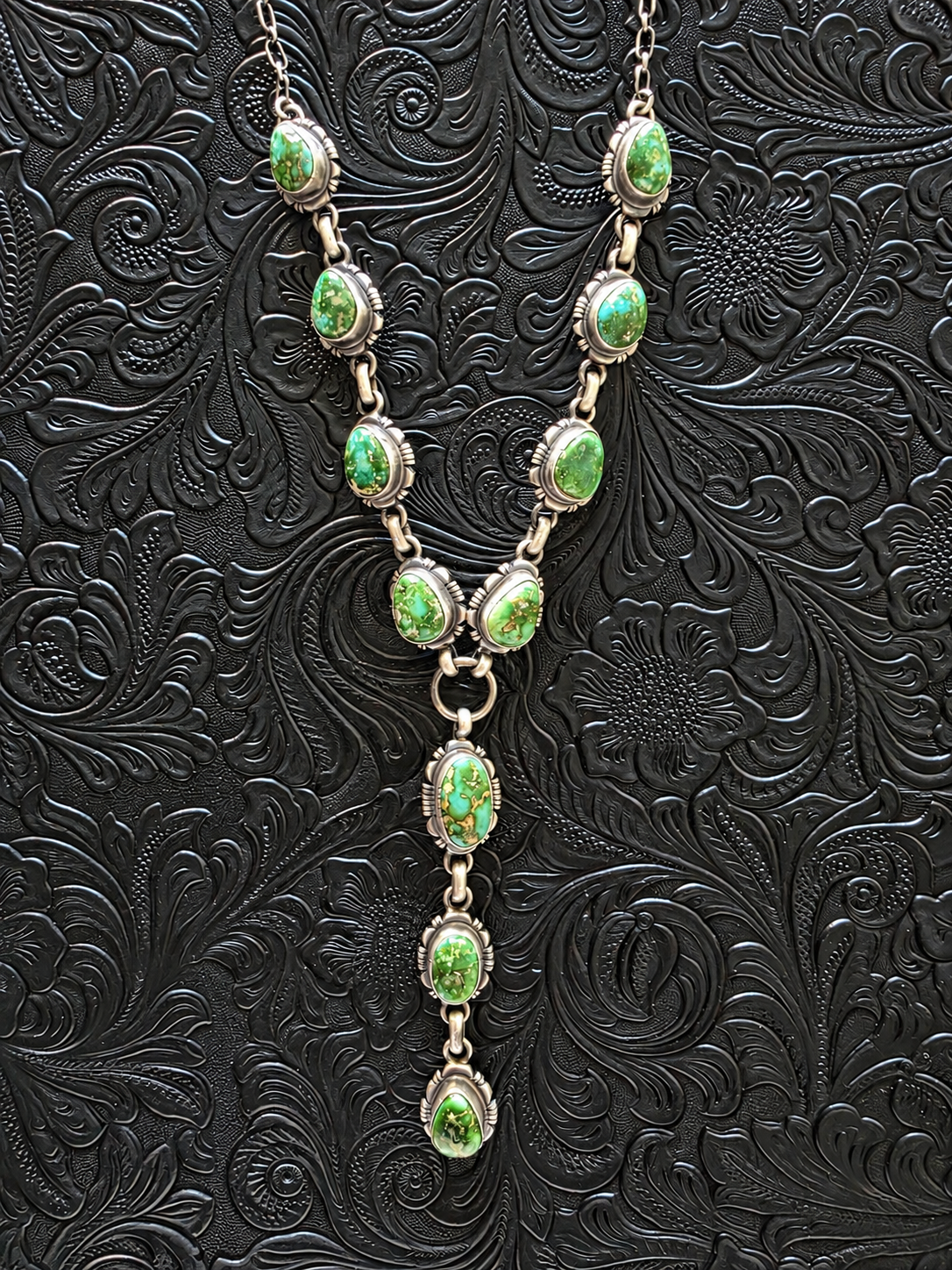 Rick Tolino Sonoran Gold Turquoise Lariat Necklace Set