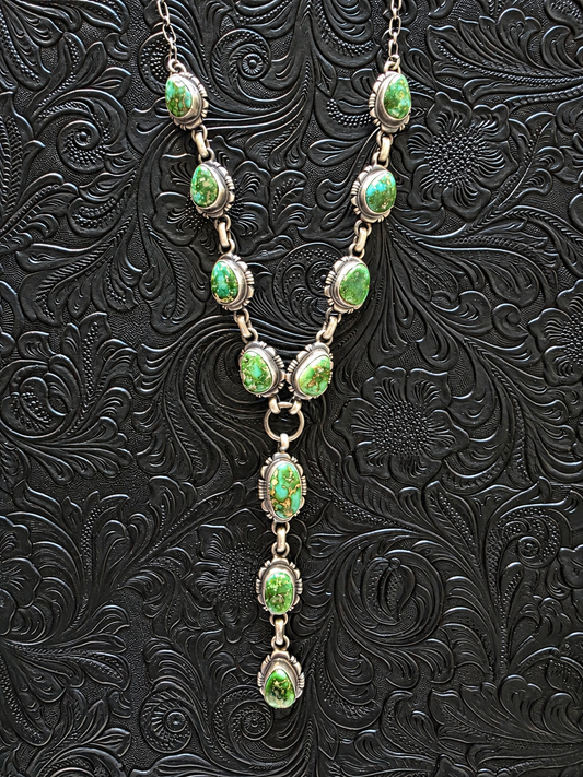 Rick Tolino Sonoran Gold Turquoise Lariat Necklace Set