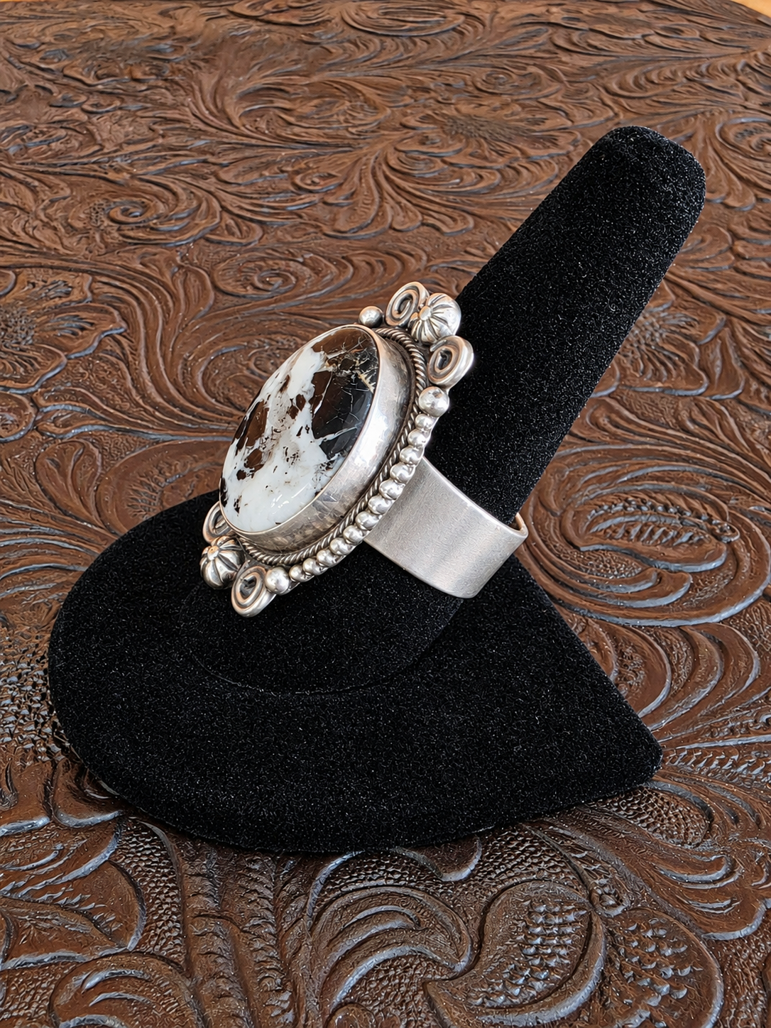 Midnight Marble Statement Ring