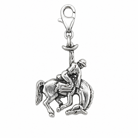 Sterling Silver Bucking Bronc Charm