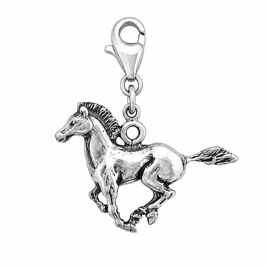 Sterling Silver Mustang Charm