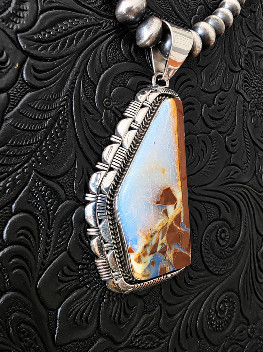 Red Desert Boulder Opal Pendant