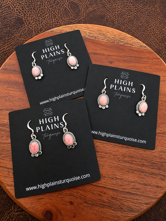 Blush Bloom Pink Conch Earrings