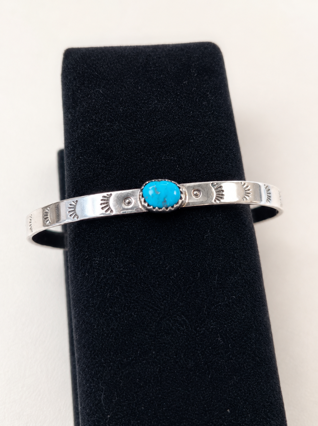 Stamped Sterling Kingman Stacker Cuff