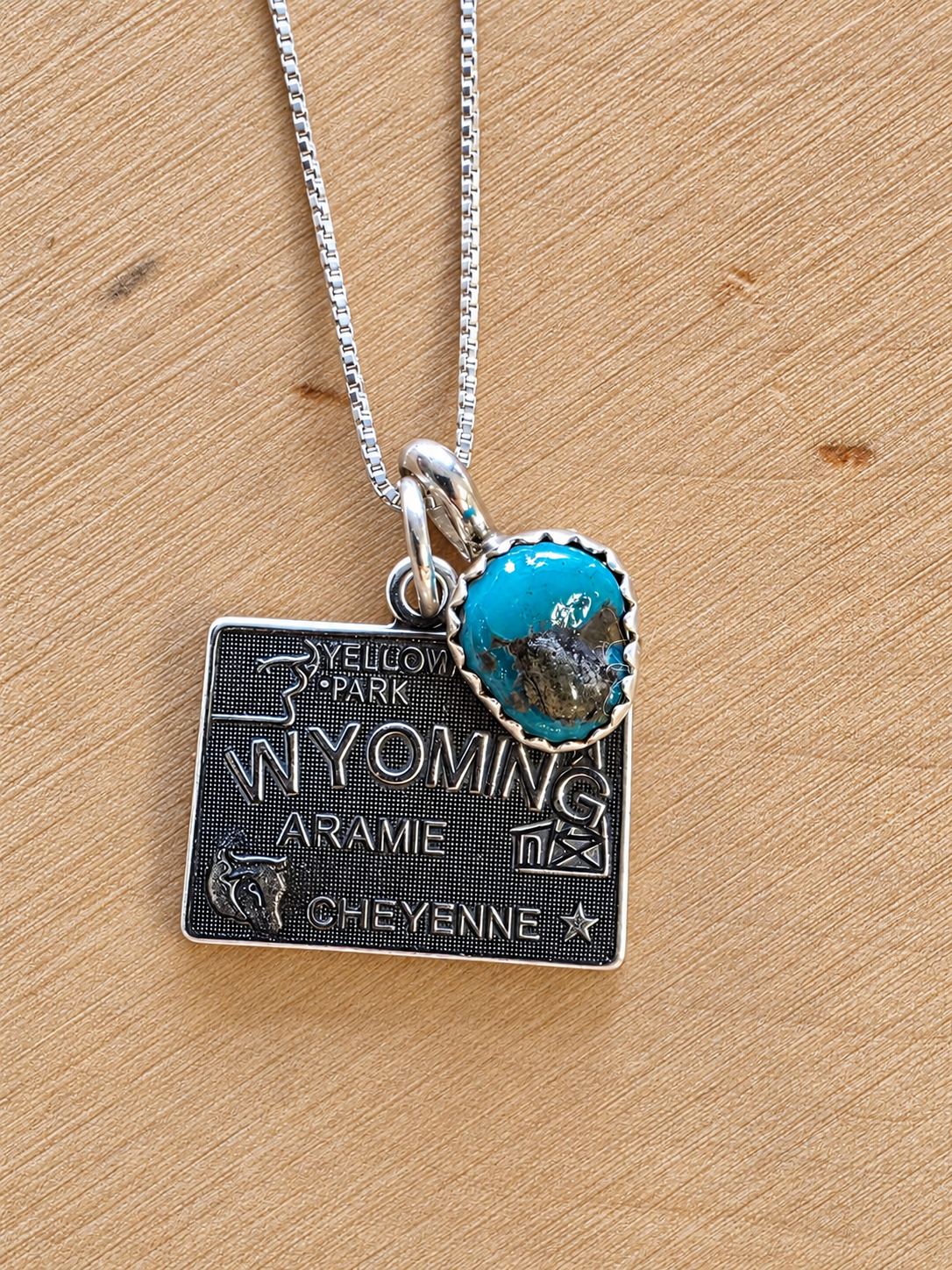 Wyoming Turquoise Charm Necklace