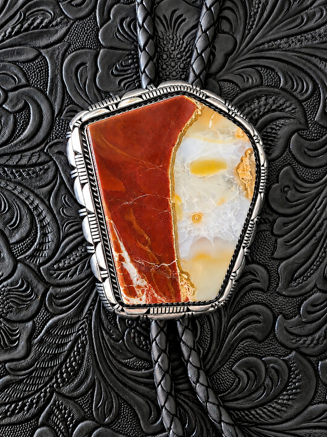 Red Desert Boulder Opal Bolo Tie