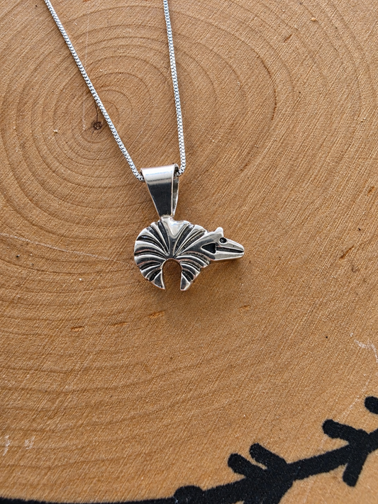Southwest Spirit Silver Bear Pendant Necklace