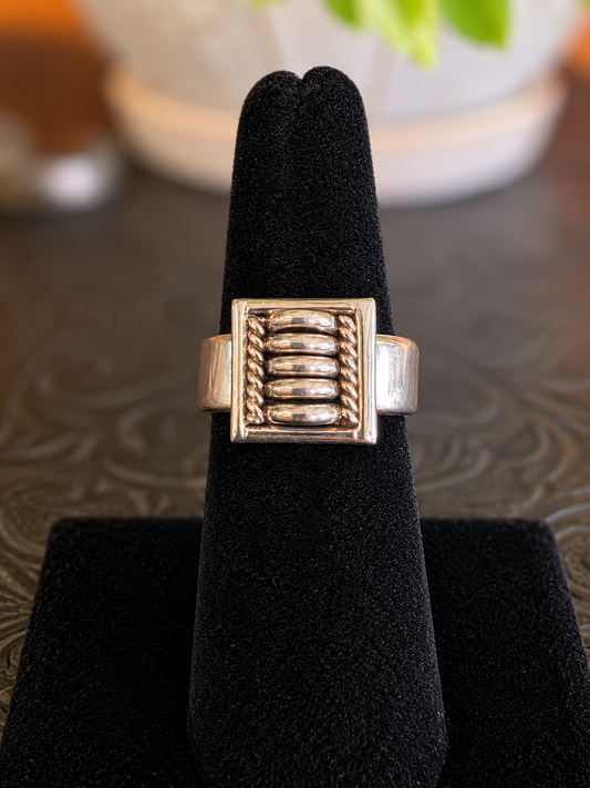 Sterling Mini Ribbed Ring