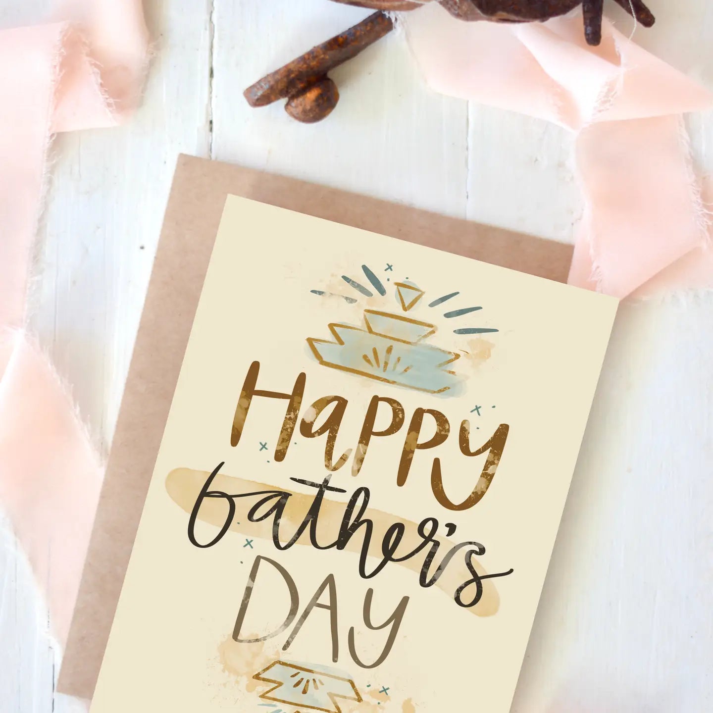 Happy Father's Day Geometric Father's Day Greeting Card