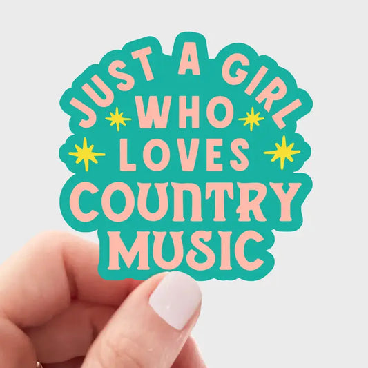 Just A Girl Who Loves Country Music Sticker