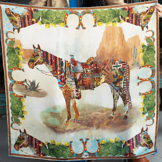 Haute Horse Silk Scarf by Fringe Scarves