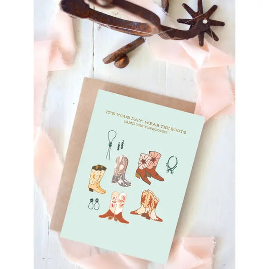 It's Your Day Cowgirl Blank Greeting Card
