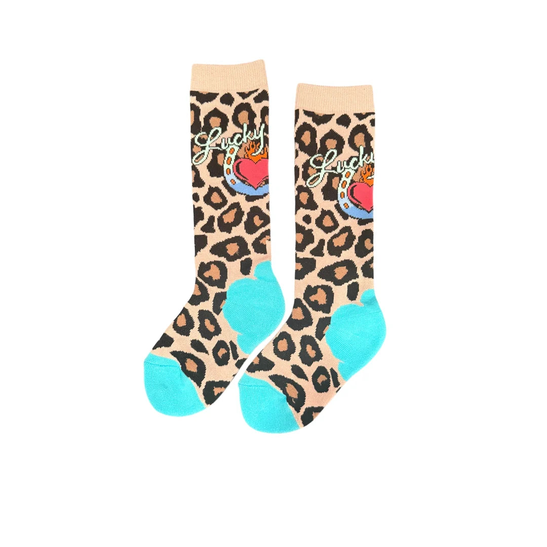 Kids Lucky Leopard Boot Socks