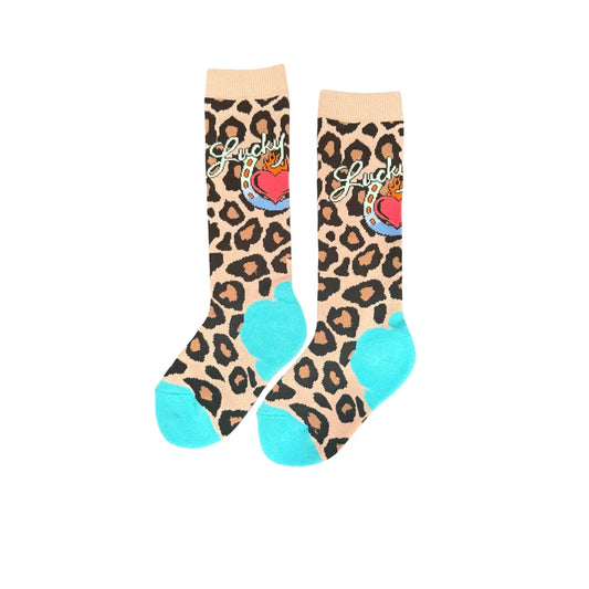 Kids Lucky Leopard Boot Socks