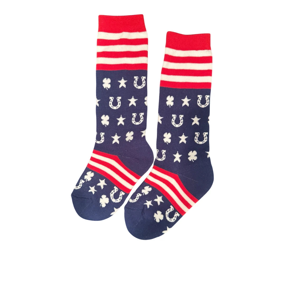 Kids Lucky Stars and Stripes Boot Socks